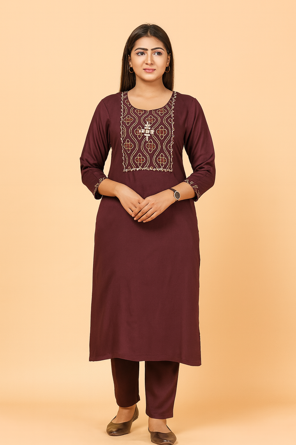 Gaji Silk  Kurti
